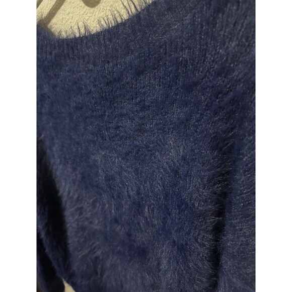 Central Park West Fuzzy Sweater in Navy blue- Size: XS NWT - Picture 6 of 10